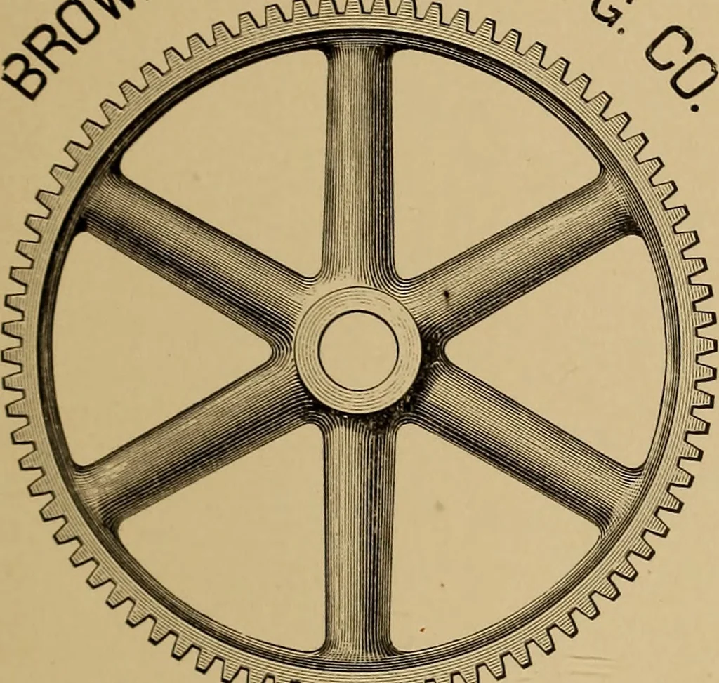 An illustration from Practical treatise on gearing, 1892, leaf 146