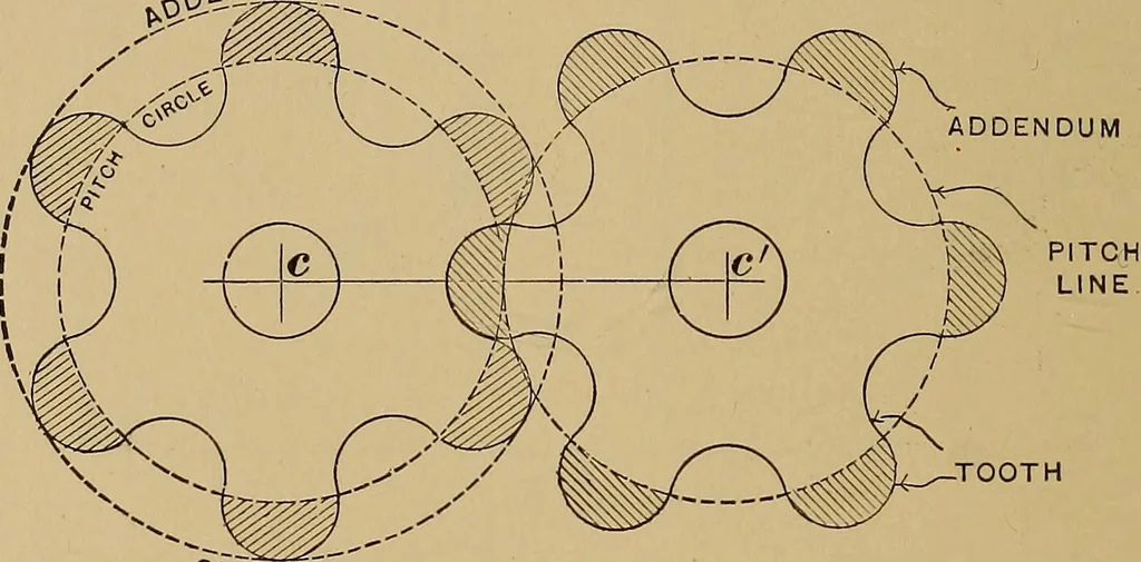 An illustration from Practical treatise on gearing, 1892, leaf 21