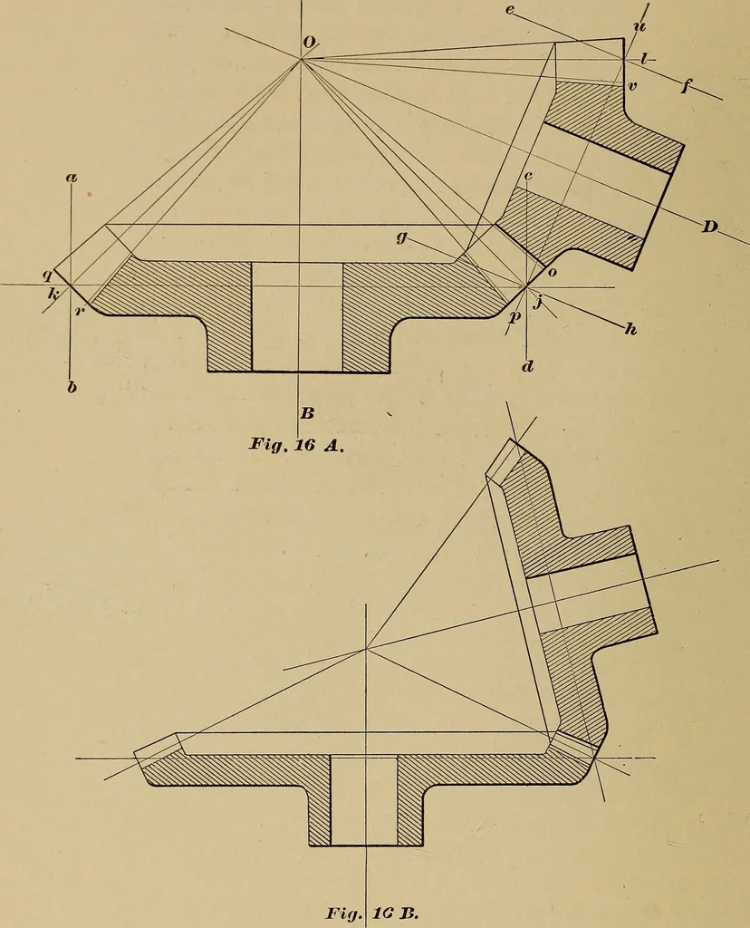 An illustration from Practical treatise on gearing, 1892, leaf 57