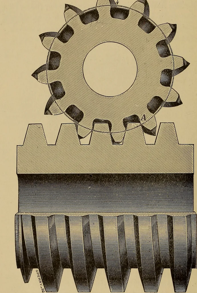 An illustration from Practical treatise on gearing, 1892, leaf 69