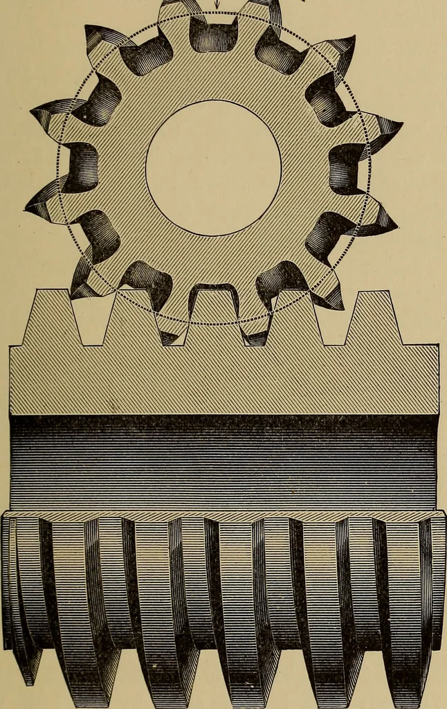 An illustration from Practical treatise on gearing, 1892, leaf 70