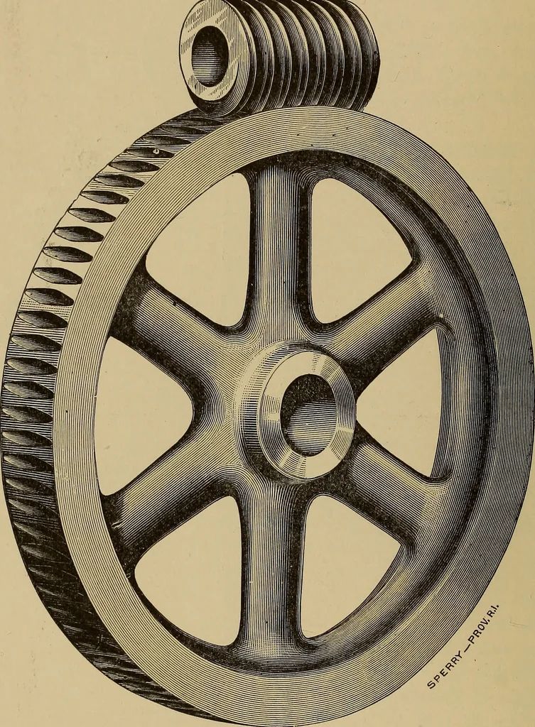 An illustration from Practical treatise on gearing, 1892, leaf 75
