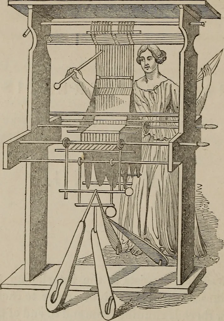 An illustration from A practical treatise on weaving by hand and power looms : intended as a text book for manufacturers by hand and power looms, and power loom engineers ..., 1846, leaf 29