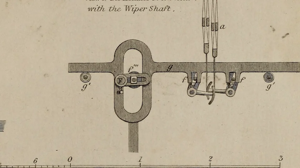 An illustration from A practical treatise on weaving by hand and power looms : intended as a text book for manufacturers by hand and power looms, and power loom engineers ..., 1846, leaf 390