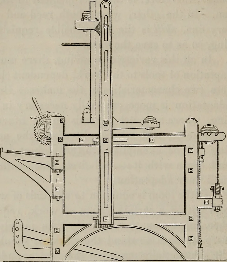 An illustration from A practical treatise on weaving by hand and power looms : intended as a text book for manufacturers by hand and power looms, and power loom engineers ..., 1846, leaf 67