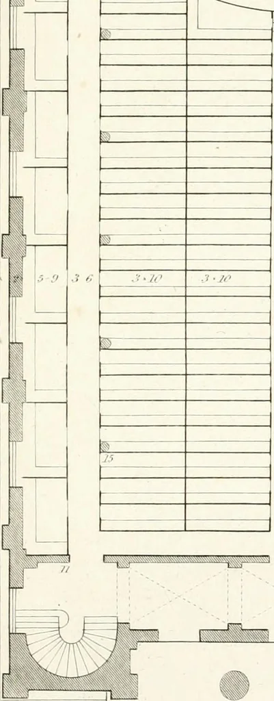An illustration from Practice of architecture : containing the five orders of architecture and an additional column and entablature, with all their elements and details explained and illustrated, for the use of carpenters and practical men., 1835, leaf 212