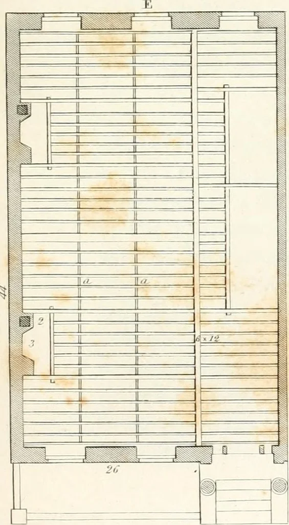 An illustration from Practice of architecture : containing the five orders of architecture and an additional column and entablature, with all their elements and details explained and illustrated, for the use of carpenters and practical men., 1835, leaf 238
