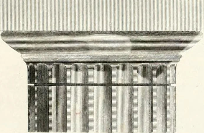 An illustration from Practice of architecture : containing the five orders of architecture and an additional column and entablature, with all their elements and details explained and illustrated, for the use of carpenters and practical men., 1835, leaf 56
