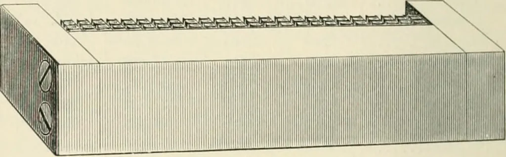 An illustration from The practice of typography; a treatise on the processes of type-making, the point system, the names, sizes, styles and prices of plain printing types, 1899, leaf 155