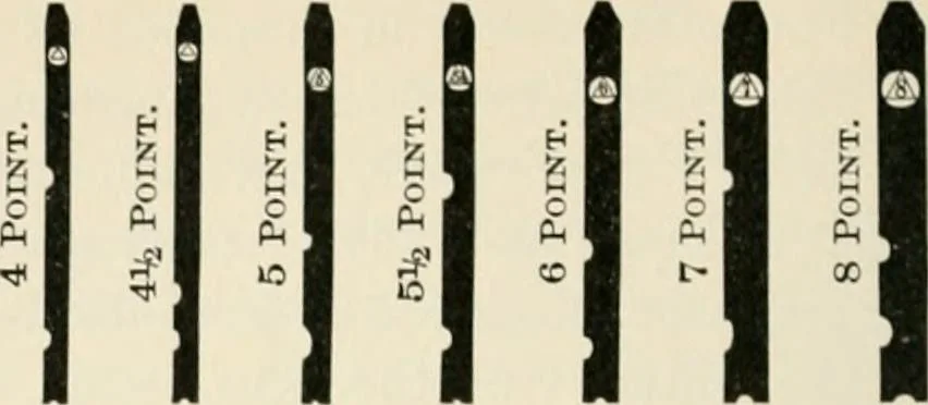 An illustration from The practice of typography; a treatise on the processes of type-making, the point system, the names, sizes, styles and prices of plain printing types, 1899, leaf 159