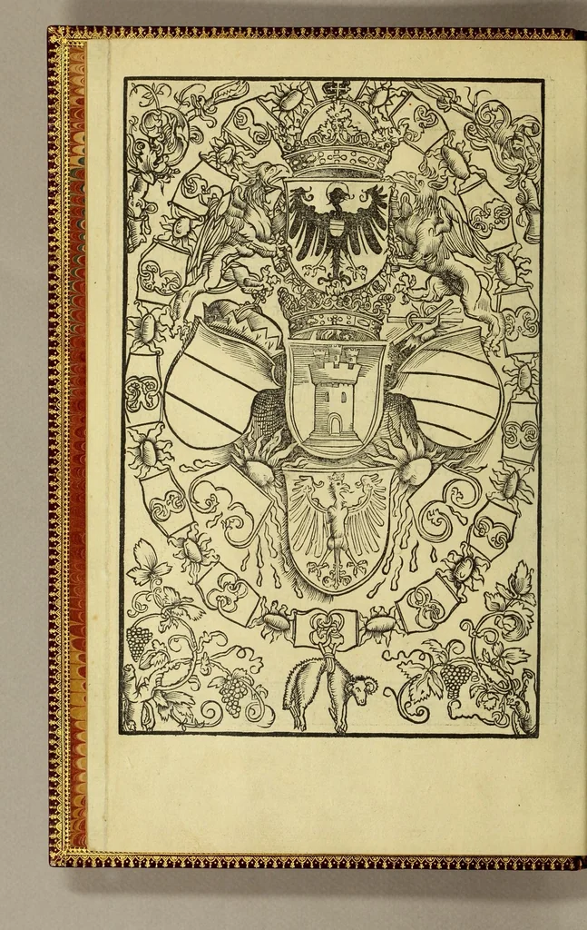 An illustration from Praeclara Ferdina[n]di. Cortesii de noua maris oceani Hyspania narratio sacratissimo. ac inuictissimo Carolo Romanoru[m] Imperatori semper Augusto, Hyspaniaru[m], [etc] Regi Anno Domini. M.D.XX. transmissa : in qua continentur plurima scitu, [et] admiratione digna circa egregias earu[m] p[ro]uintiaru[m] vrbes ... potissimu[m]q[ue] de celebri ciuitate Temixtitan variisq[ue] illi[us] mirabilib[us], qu[a]e lege[n]te[m] mirifice delectabu[n]t,, 1524, leaf 8