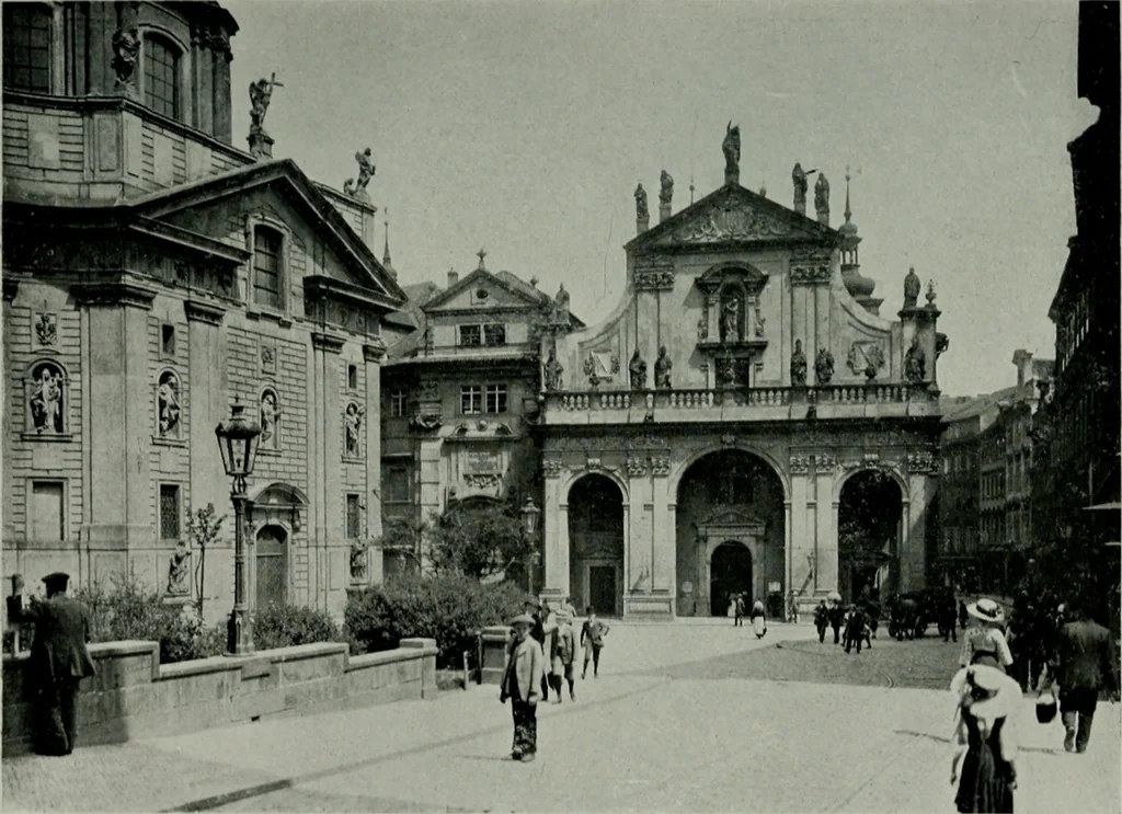 An illustration from Praha barokní, 1915, leaf 61