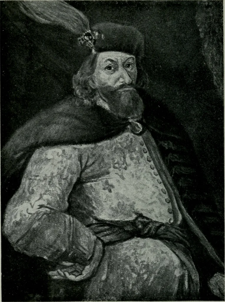 An illustration from Praha barokní, 1915, leaf 65