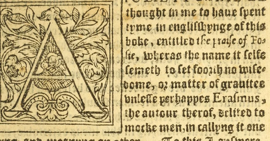 An illustration from The praise of folie = Moriae encomium, 1557, leaf 9