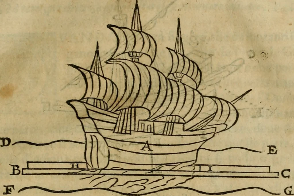 An illustration from Pratica di fabricar scene e machine ne' teatri, 1638, leaf 130