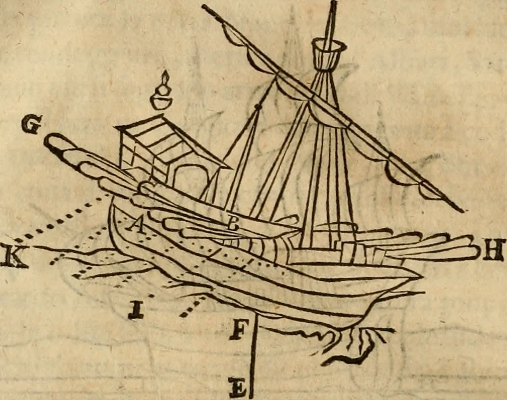 An illustration from Pratica di fabricar scene e machine ne' teatri, 1638, leaf 131