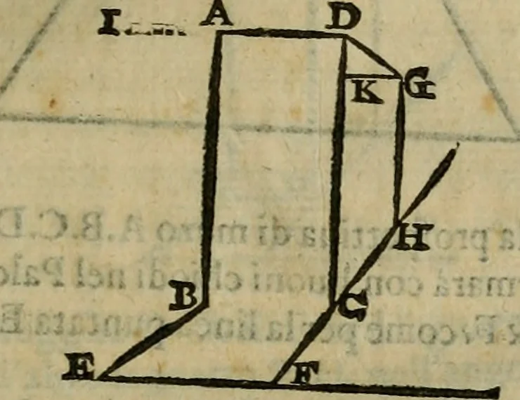 An illustration from Pratica di fabricar scene e machine ne' teatri, 1638, leaf 32