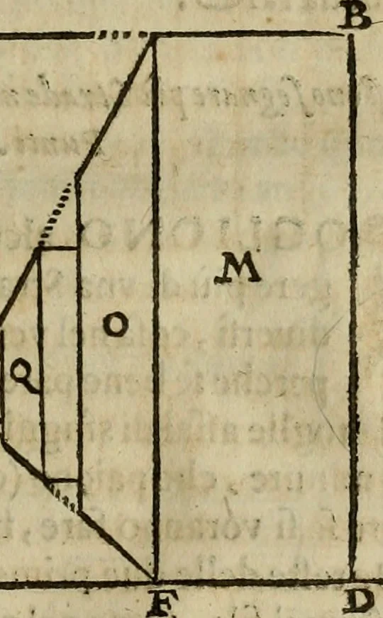 An illustration from Pratica di fabricar scene e machine ne' teatri, 1638, leaf 60