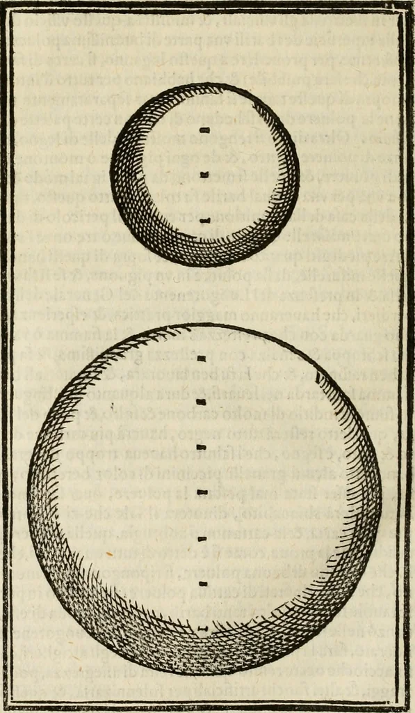 An illustration from Pratica manvale di arteglieria : nella quale si tratta della inuentione di essa, dell'ordine di condurla, & piantarla sotto à qualunque fortezza, fabricar mine da far volar in alto le fortezze, spianar le montagne, diuertir l'acque offensiue i regni & prouincie, tirar co i pezzi in molti & diuersi modi, far fuochi artificiali : con altri bellissimi secreti all'essercitio dell'arteglieria appartenenti, 1586, leaf 179