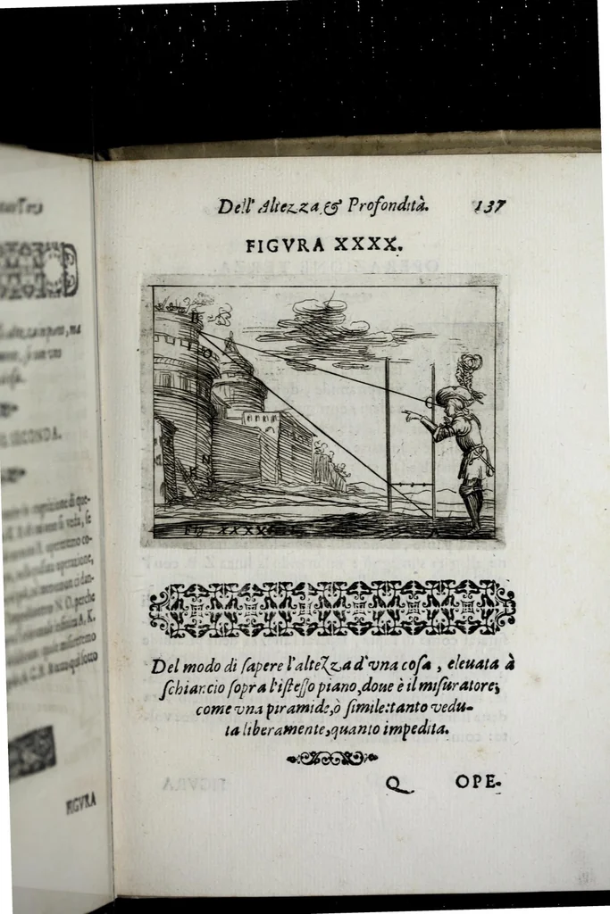 An illustration from Pratica uniuersale, facilissima et breue di misurare con la uista, parte prima[-II] ..., 1630, leaf 153