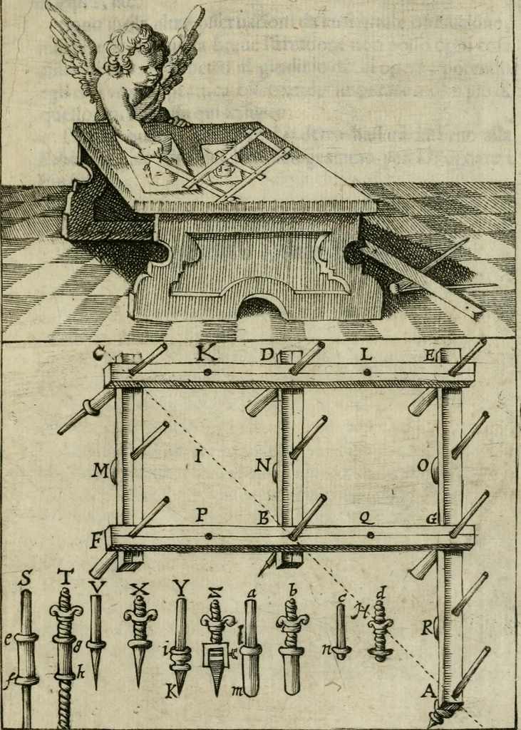 An illustration from Prattica del parallelogrammo da disegnare, 1653, leaf 20