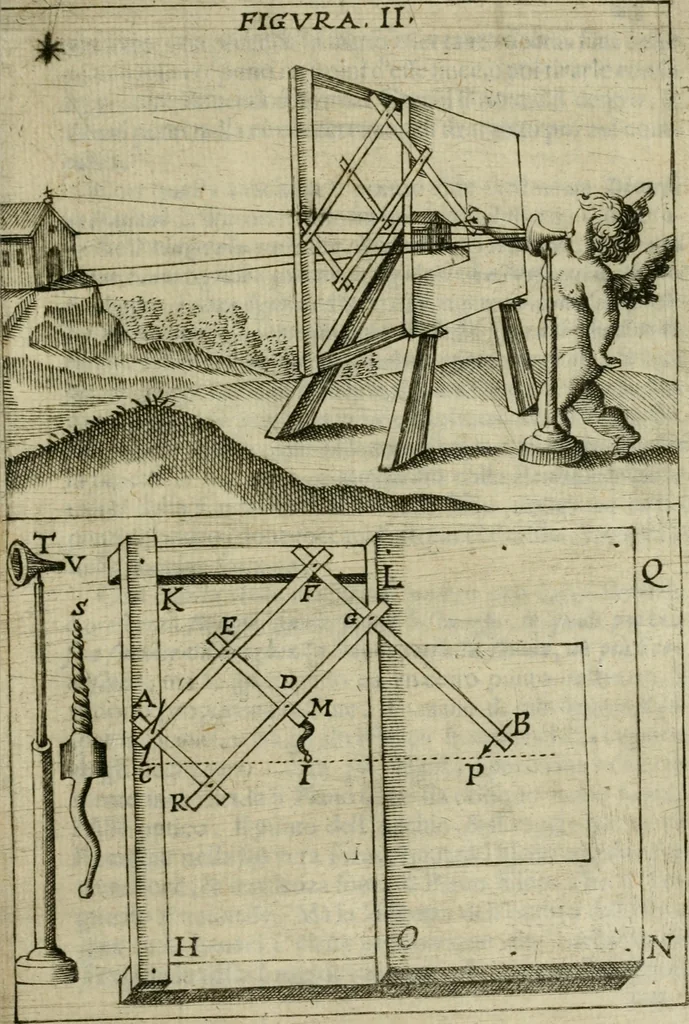 An illustration from Prattica del parallelogrammo da disegnare, 1653, leaf 28
