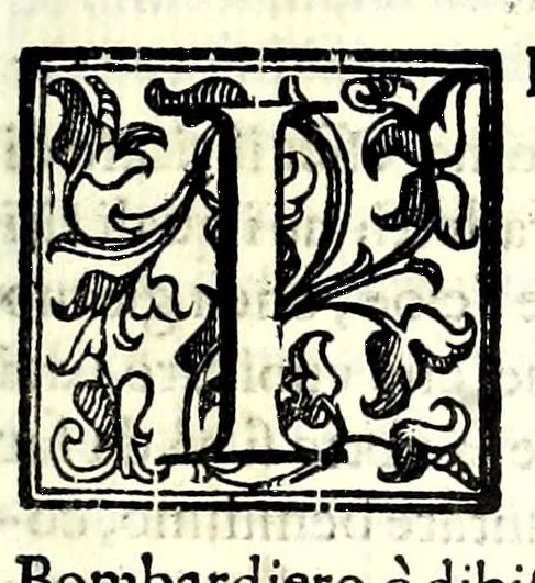 An illustration from Prattica manuale dell'artiglieria : doue si tratta dell'eccellenza, & origine dell'arte militare, e delle machine vsate da gli antichi : dell'inuentione della poluere, & artiglieria : del modo di condurla per acqua, e per terra, e piantarla in qual si voglia impresa : di fabricar le mine per mandar' in aria fortezze, e montagne : di fuochi artificiali : e di varij secreti, & importantissimi auuertimenti all'vso della guerra vtilissimi, e necessarij : e nel fine d'vn molto copioso, & importante essamine de'bombardieri ..., 1606, leaf 199