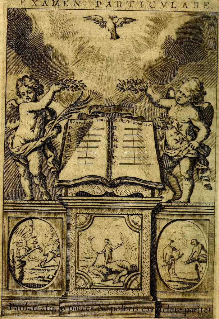 An illustration from Praxis exercitiorum spiritualium P.N. S. Ignatii., 1695, leaf 23