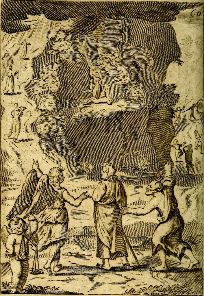 An illustration from Praxis exercitiorum spiritualium P.N. S. Ignatii., 1695, leaf 93