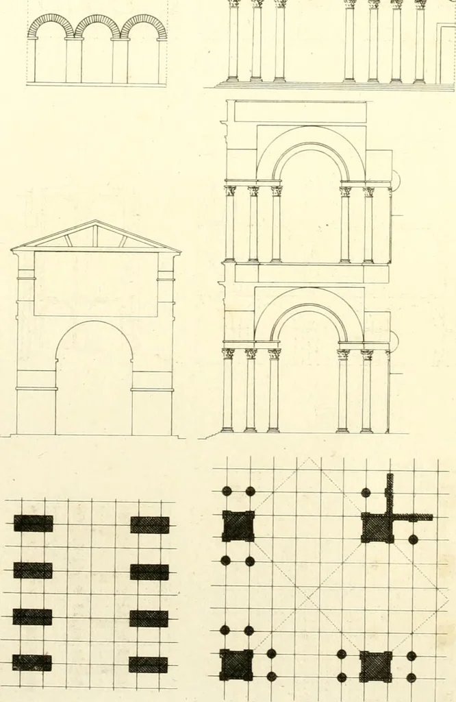 An illustration from Précis des leçons d'architecture données à l'École polytechnique, 1802, leaf 175