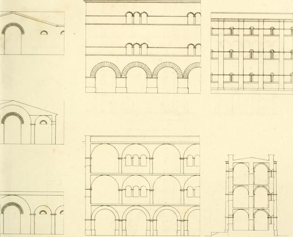An illustration from Précis des leçons d'architecture données à l'École polytechnique, 1802, leaf 176