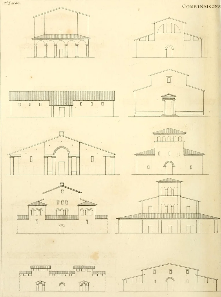 An illustration from Précis des leçons d'architecture données à l'École polytechnique, 1802, leaf 191