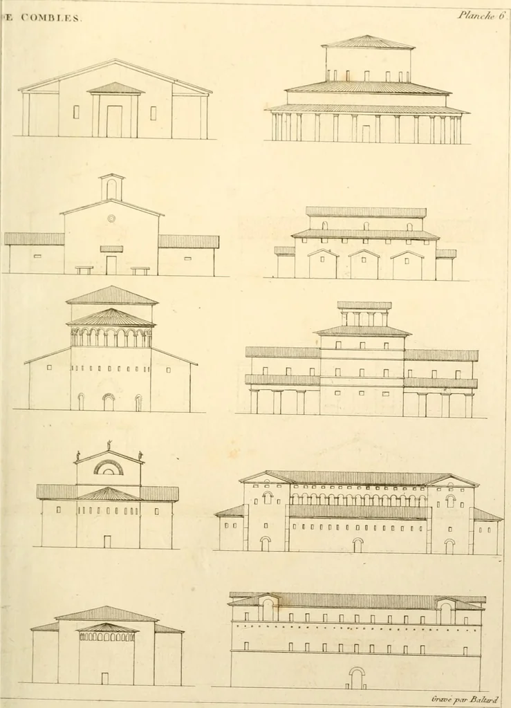 An illustration from Précis des leçons d'architecture données à l'École polytechnique, 1802, leaf 192