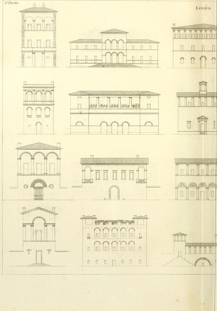An illustration from Précis des leçons d'architecture données à l'École polytechnique, 1802, leaf 195