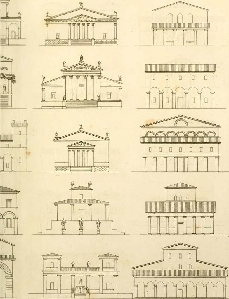 An illustration from Précis des leçons d'architecture données à l'École polytechnique, 1802, leaf 208