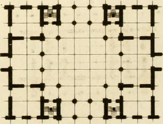 An illustration from Précis des leçons d'architecture données à l'École polytechnique, 1802, leaf 212