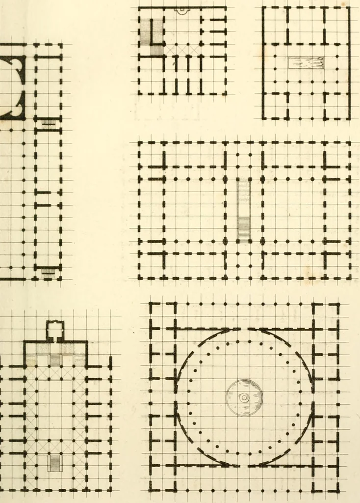 An illustration from Précis des leçons d'architecture données à l'École polytechnique, 1802, leaf 232