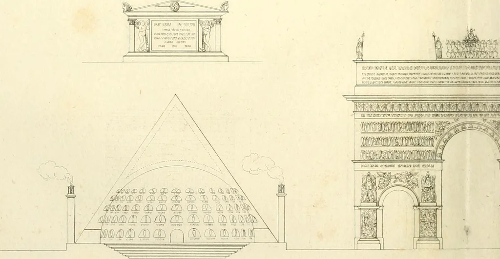 An illustration from Précis des leçons d'architecture données à l'École polytechnique, 1805, leaf 117