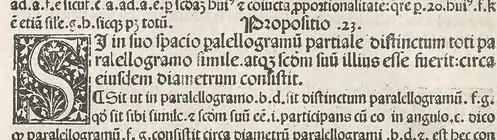 An illustration from Preclarissimus liber elementorum Euclidis perspicacissimi in artem geometrie incipit qu afoelicissime, leaf 100