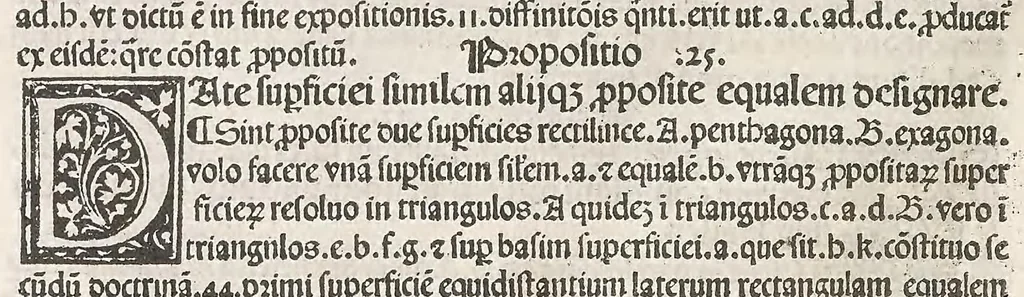 An illustration from Preclarissimus liber elementorum Euclidis perspicacissimi in artem geometrie incipit qu afoelicissime, leaf 100