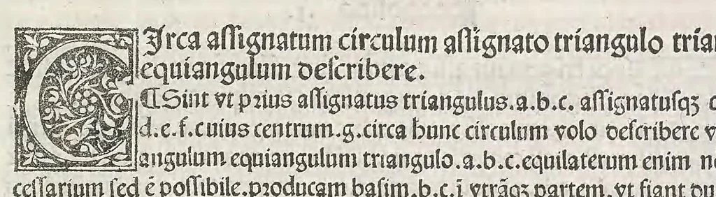 An illustration from Preclarissimus liber elementorum Euclidis perspicacissimi in artem geometrie incipit qu afoelicissime, leaf 53