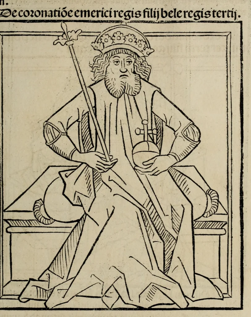 An illustration from Prefatio magistri Ioha[n]nis de thwrocz : in primu[m] libru[m] Chronice hungaror[um] foeliciter incipit, leaf 149