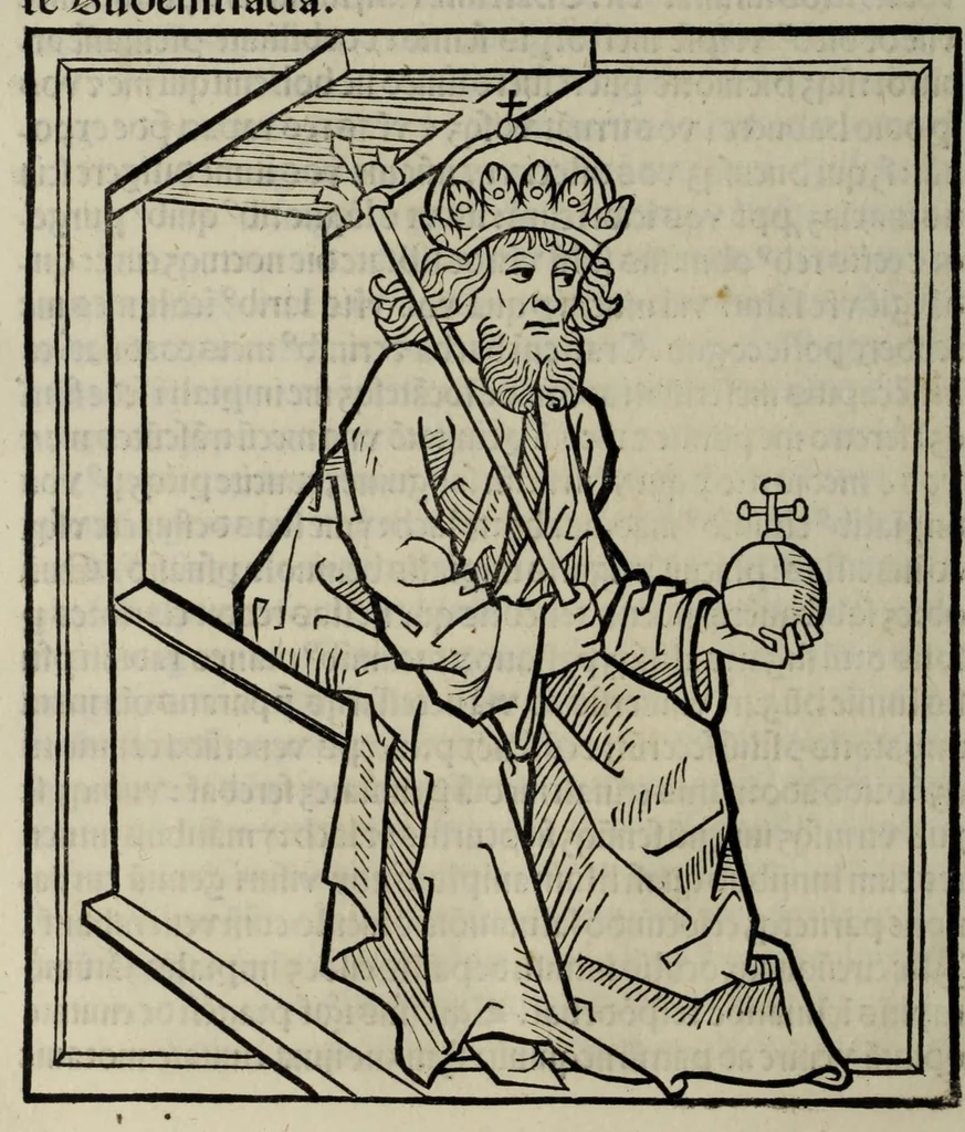 An illustration from Prefatio magistri Ioha[n]nis de thwrocz : in primu[m] libru[m] Chronice hungaror[um] foeliciter incipit, leaf 250
