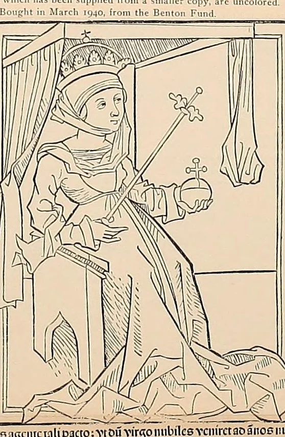 An illustration from Prefatio magistri Ioha[n]nis de thwrocz : in primu[m] libru[m] Chronice hungaror[um] foeliciter incipit, leaf 357