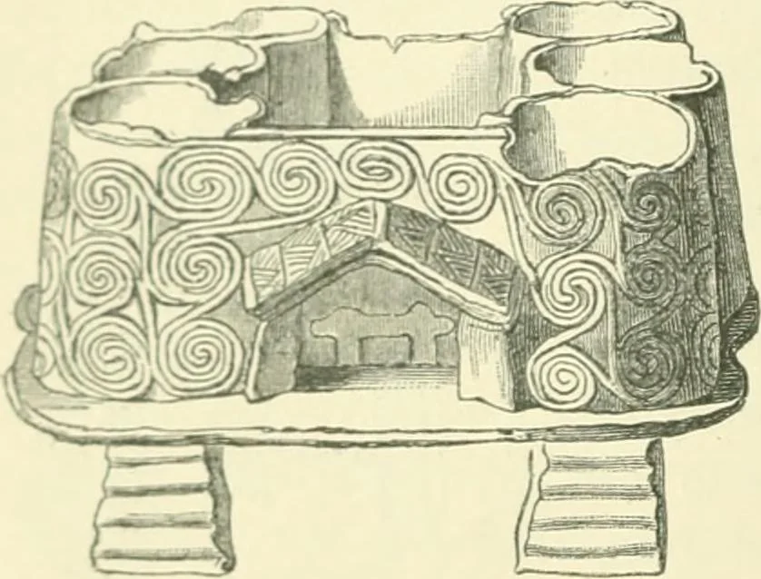 An illustration from Pre-historic times: as illustrated by ancient remains and the manners and customs of modern savages, 1900, leaf 105