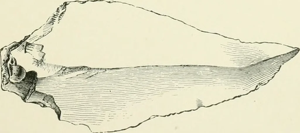 An illustration from Pre-historic times: as illustrated by ancient remains and the manners and customs of modern savages, 1900, leaf 144