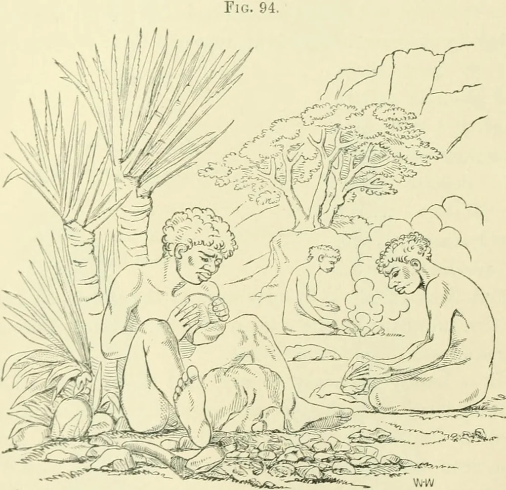 An illustration from Pre-historic times: as illustrated by ancient remains and the manners and customs of modern savages, 1900, leaf 149