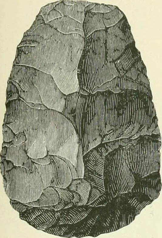 An illustration from Pre-historic times: as illustrated by ancient remains and the manners and customs of modern savages, 1900, leaf 164