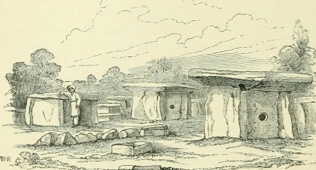 An illustration from Pre-historic times: as illustrated by ancient remains and the manners and customs of modern savages, 1900, leaf 205