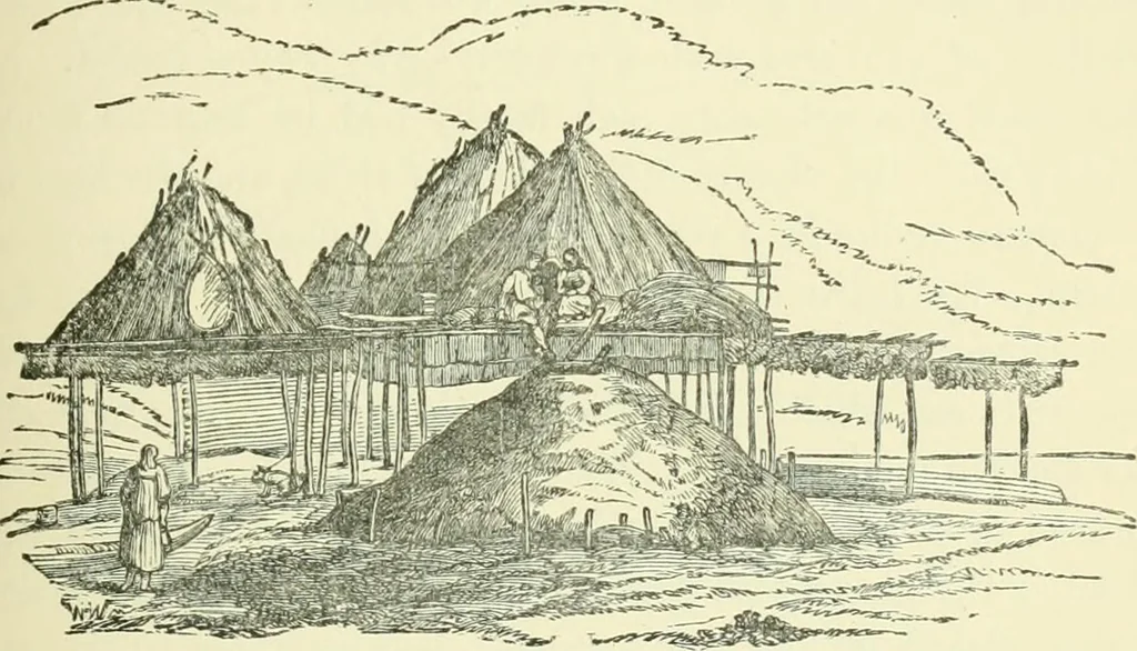 An illustration from Pre-historic times: as illustrated by ancient remains and the manners and customs of modern savages, 1900, leaf 210